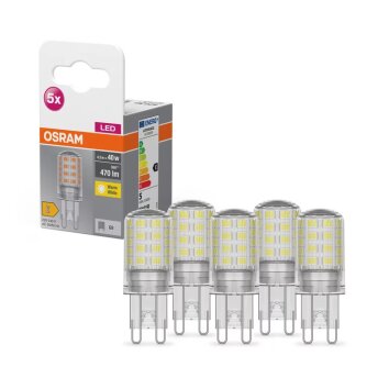 OSRAM LED BASE PIN zestaw 5 diod LED G9 4,2 W 2700 kelwin 470 lumenówów