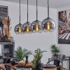 Koyoto  Lampa Sufitowa Szkło 20 cm Chrom, Przezroczysty, Przydymiony, 4-punktowe