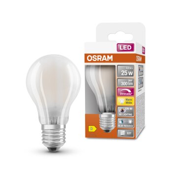 Oświetlenie Osram E27 LED 2.2 Watt ciepły biały przyciemnione 300 Lumen