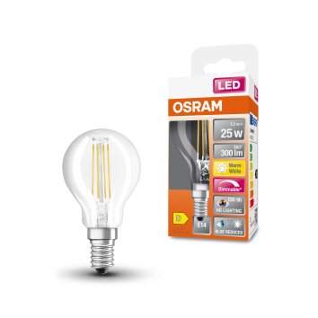 Oświetlenie Osram E14 LED 2.2 Watt ciepły biały przyciemnione 300 Lumen