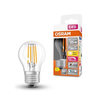 Oświetlenie Osram E27 LED 2.2 Watt ciepły biały przyciemnione 300 Lumen