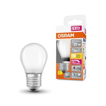 Oświetlenie Osram E27 LED 2.2 Watt ciepły biały przyciemnione 300 Lumen