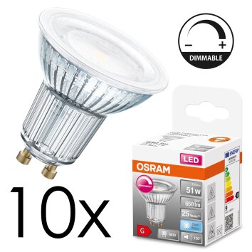 GU10 LED 7.9 Watt ciepły biały przyciemnione 650 Lumen