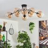 Gastor Lampa sufitowa 87 cm W kolorze bursztynu, Przezroczysty, 8-punktowe