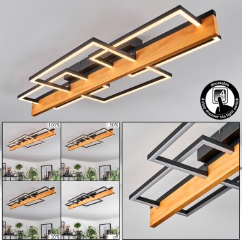 Pompu Lampa sufitowa LED Ecru, Czarny, 1-punktowy