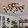 Gastor Lampa sufitowa 91 cm Chrom, Przezroczysty, Przydymiony, 12-punktowe