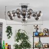 Gastor Lampa sufitowa 91 cm Chrom, Przezroczysty, Przydymiony, 12-punktowe