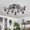 Gastor Lampa sufitowa 91 cm Chrom, Przezroczysty, Przydymiony, 12-punktowe