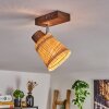 Lindberg Lampa sufitowa Chrom, Ciemnobrązowy, 1-punktowy