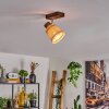 Lindberg Lampa sufitowa Chrom, Ciemnobrązowy, 1-punktowy