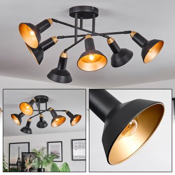 Vouzy Lampa sufitowa Czarny, 6-punktowe