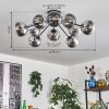 Gastor Lampa sufitowa 83 cm Chrom, Przezroczysty, 10-punktowe