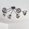 Koyoto Lampa sufitowa, Kula świetlna 80 cm Przezroczysty, Przydymiony, 6-punktowe