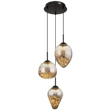 Oświetlenie Globo Firefly Lampa wisząca LED Czarny, 1-punktowy