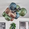 Koyoto Lampa sufitowa, Kula świetlna Niebeieski, Zielony, W kolorze miedzi, 10-punktowe