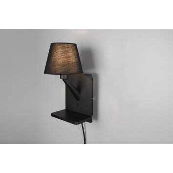 Oświetlenie Trio Comfort Lampa ścienna Czarny, 1-punktowy