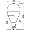 Oświetlenie Osram E14 7.5 Watt ciepły biały 806 Lumen