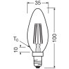 Oświetlenie Osram E14 1.2 Watt ciepły biały 255 Lumen