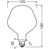 Oświetlenie Osram E27 7.3 Watt ciepły biały przyciemnione 806 Lumen