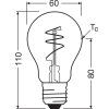 Oświetlenie Osram E27 4.6 Watt ciepły biały przyciemnione 470 Lumen