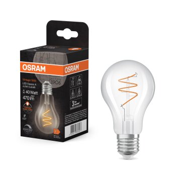 Oświetlenie Osram E27 4.6 Watt ciepły biały przyciemnione 470 Lumen