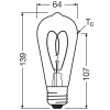 Oświetlenie Osram E27 8 Watt ciepły biały przyciemnione 806 Lumen