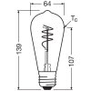 Oświetlenie Osram E27 3.4 Watt ciepły biały 470 Lumen