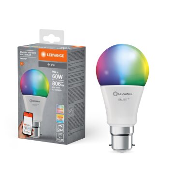 Oświetlenie Ledvance B22d 9 Watt RGB (regulowany) przyciemnione 806 Lumen