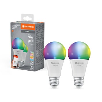 Oświetlenie Ledvance E27 9 Watt RGB (regulowany) przyciemnione 806 Lumen