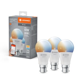 Oświetlenie Ledvance B22d 9 Watt CCT (regulowany) przyciemnione 806 Lumen