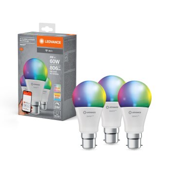 Oświetlenie Ledvance B22d 9 Watt RGB (regulowany) przyciemnione 806 Lumen