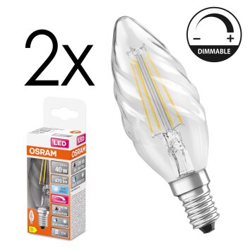 E14 LED 3.4 Watt neutralny biały przyciemnione 470 Lumen