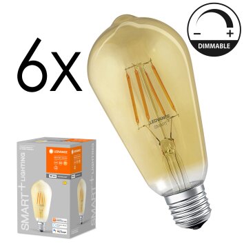 E27 LED 6 Watt ciepły biały przyciemnione 680 Lumen