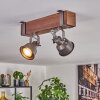 Pehefito Lampa sufitowa, Spot sufitowy Ciemnobrązowy, Szary, 2-punktowe