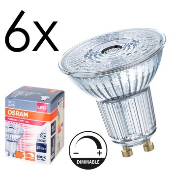 Oświetlenie Osram GU10 LED 4.5 Watt neutralny biały przyciemnione 350 Lumen