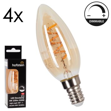 E14 LED 4 Watt ciepły biały przyciemnione 220 Lumen